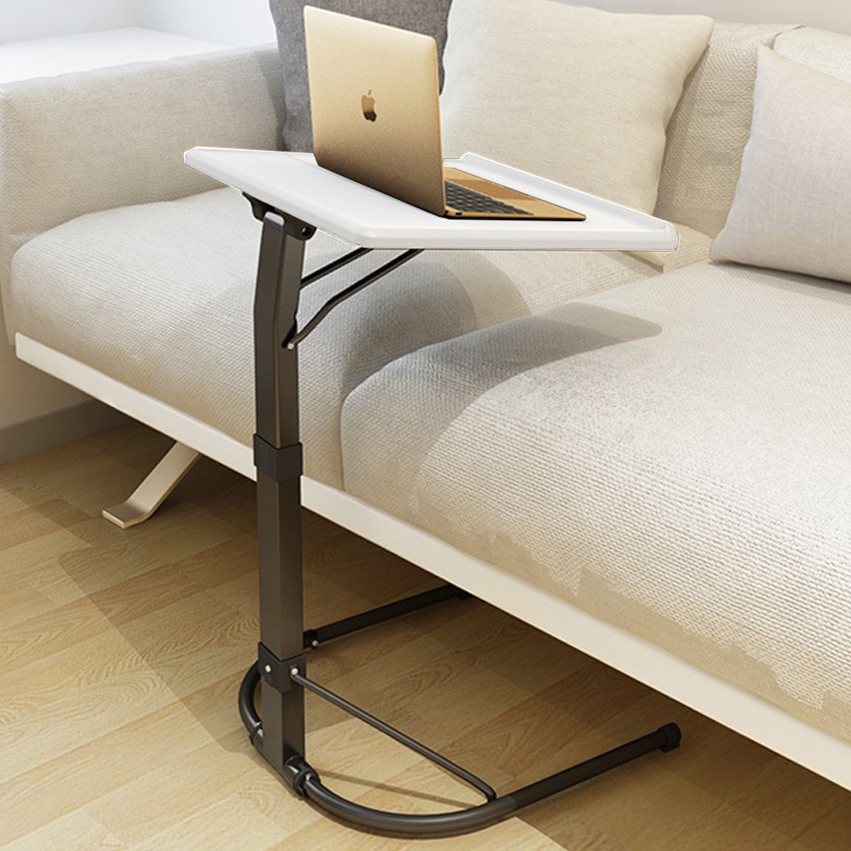 Merah inklapbare Bijzettafel - Opvouwbare laptop en bedtafel - Multifuntioneel - Wit