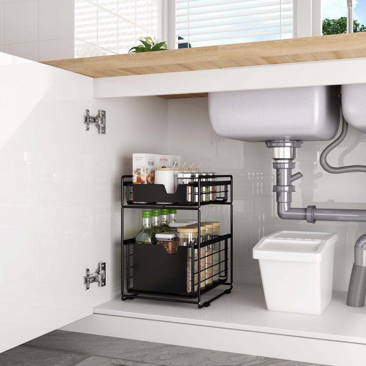 Clear Living - Gootsteenkast organizer - Keukenkast organizer - Keuken organizer