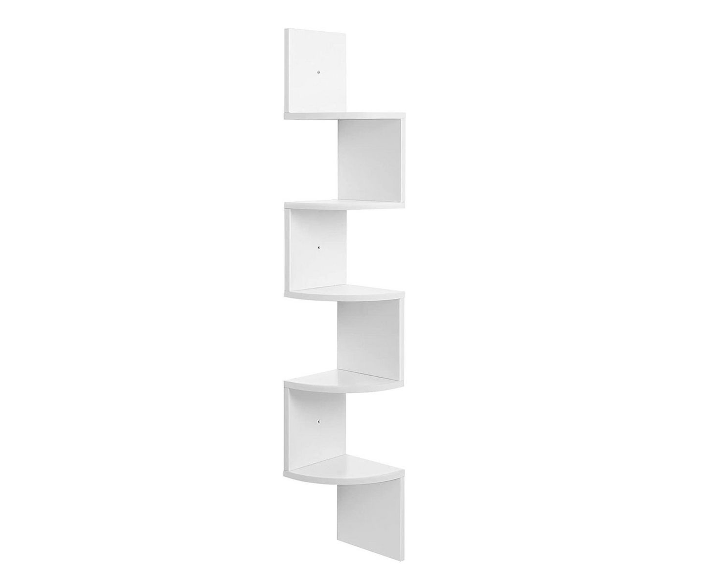 Hoppa! Zigzag Hoekkast - Wandplank - Wandkast - Wit - Kunststof - 20x20x127,5 cm