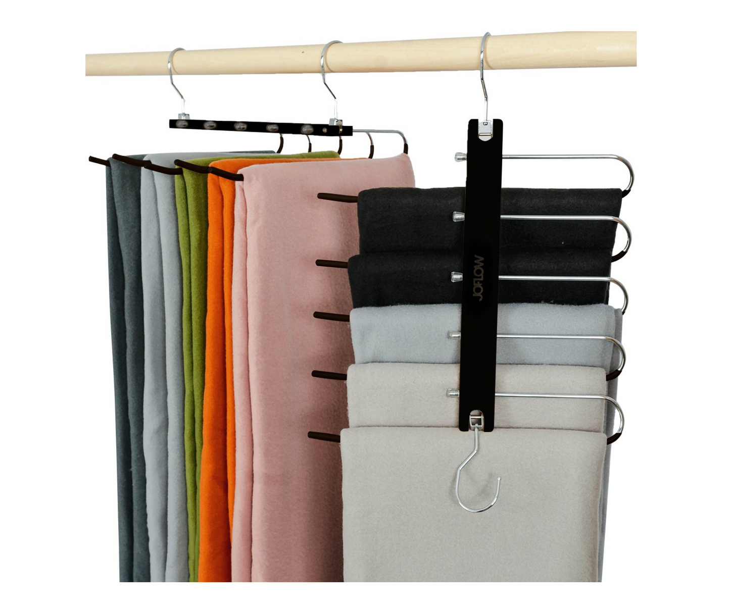 JoFlow® Premium 5-in-1 Broekhanger of Kledinghanger | Ruimtebesparend Antislip