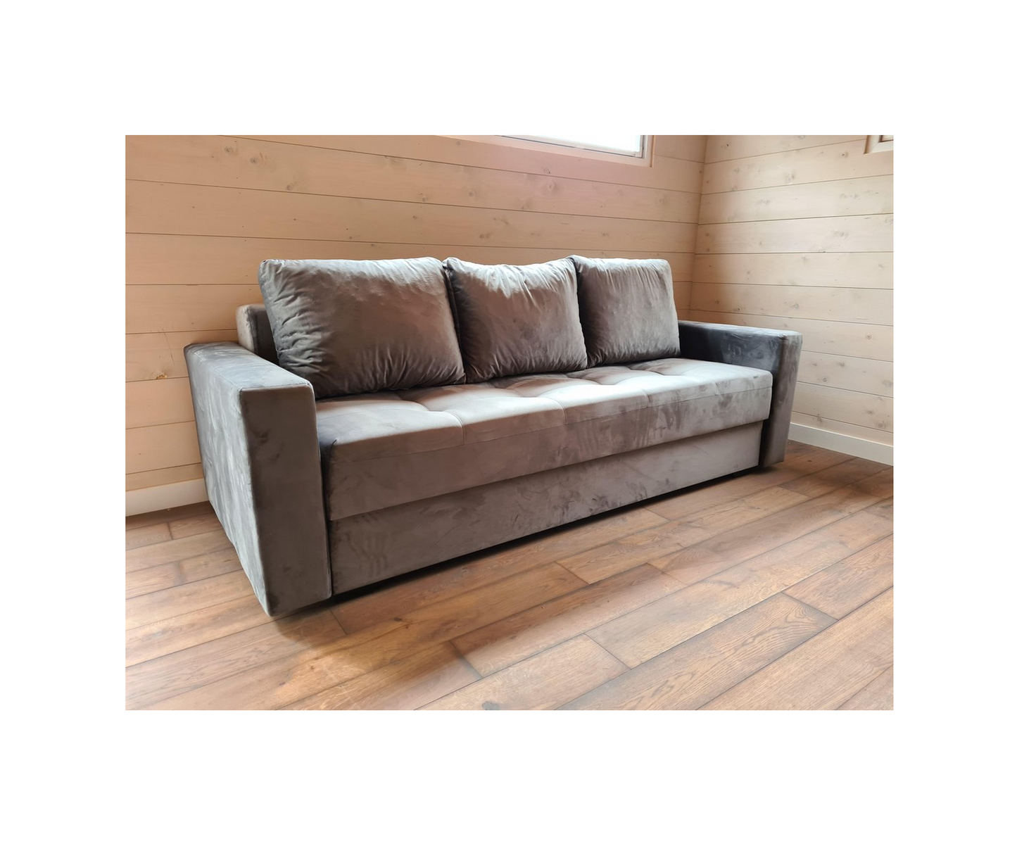Bed Box Wonen - Luxe slaapbank - 142x192 - Antraciet