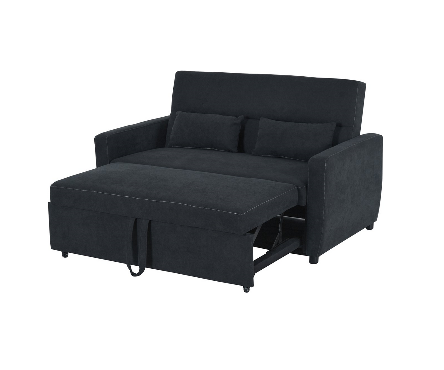 HOMCOM Slaapbank chaise longue slaapbank 2-zits bankstel in stof donkergrijs