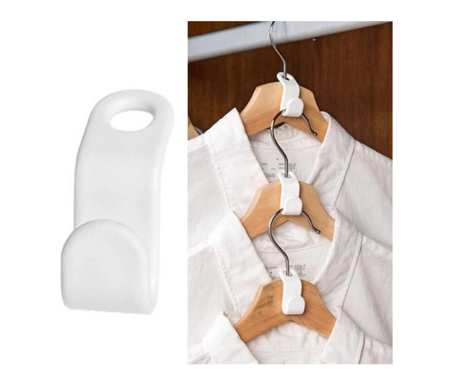 Kledinghaak - Haken voor kledingkast - Hanger voor kleding - 12 Stuks / Wit