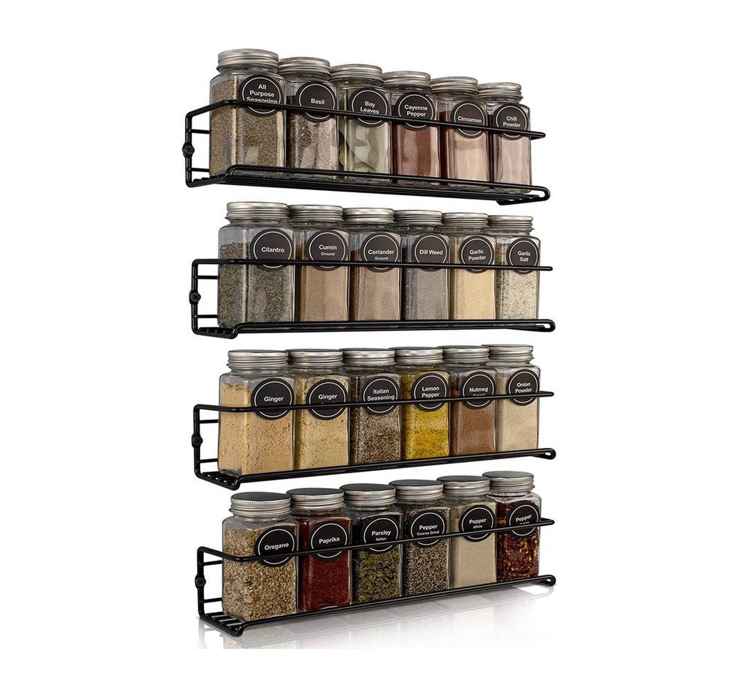 Comforder Kruidenrek Ophangbaar - Kruiden Organizer - 4 Keukenrekken - Spice Rack